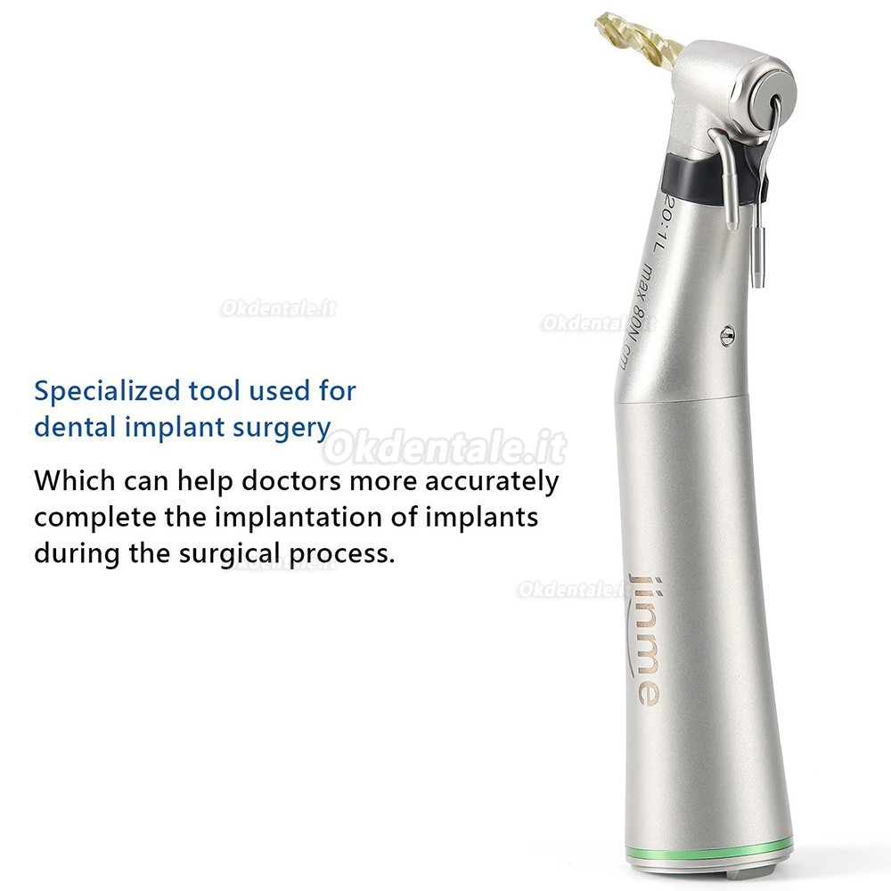 Manipolo contrangolo anello verde per impianto Jinme W201L a fibra ottica LED 20:1